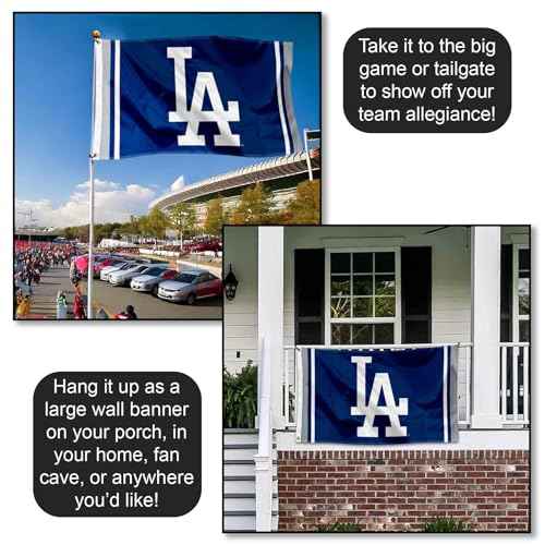 Los Angeles Dodgers LA Logo Flag and Banner