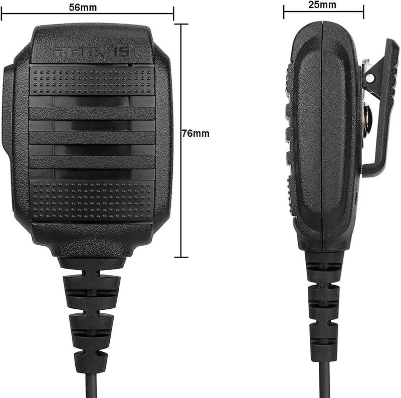 Retevis MateTalk B4 Walkie Talkies with Waterproof Shoulder Mic,2 Way Radio Noise Cancelling,Compact,USB-C Charging,Rugged Two Way Radios for Construction Site Workshop Electrician(4 Pack)