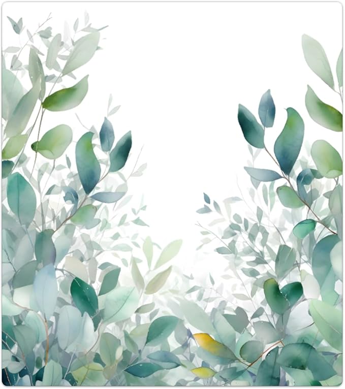 Dishwasher Magnet Cover Watercolor Eucalyptus Leaves Reusable Dishwasher Magnetic Cover Sticker Decorative Dish Washer Door Cover Panel for Home Kitcen Appliance