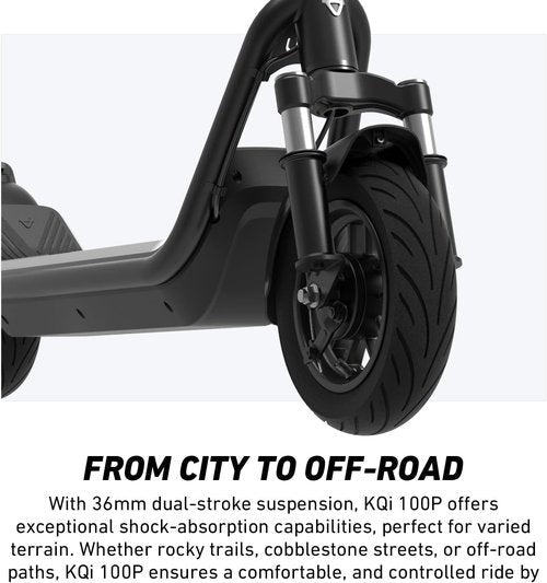 NIU K100P Electric Scooter - 600W Power, 33 Miles Range, 17.4 MPH, Lightweight & Portable for Daily Commute