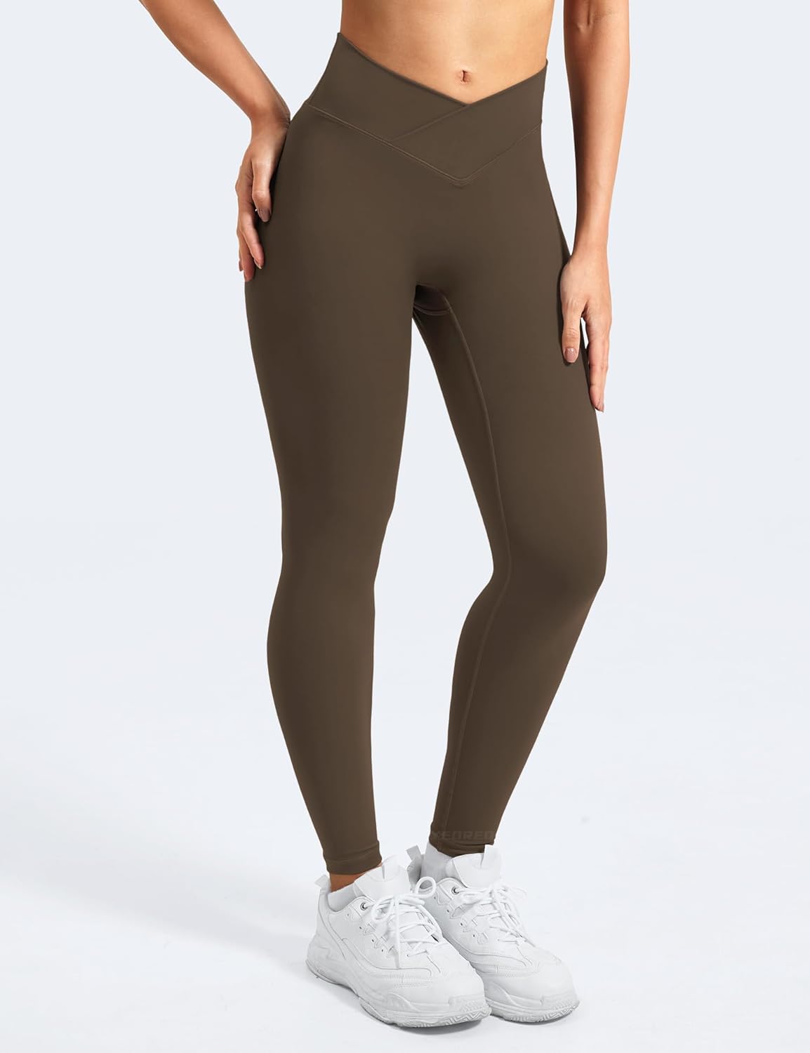 YEOREO High Waisted Yoga Leggings - Hidden Scrunch Design for Tummy Control | Compression Workout Pants