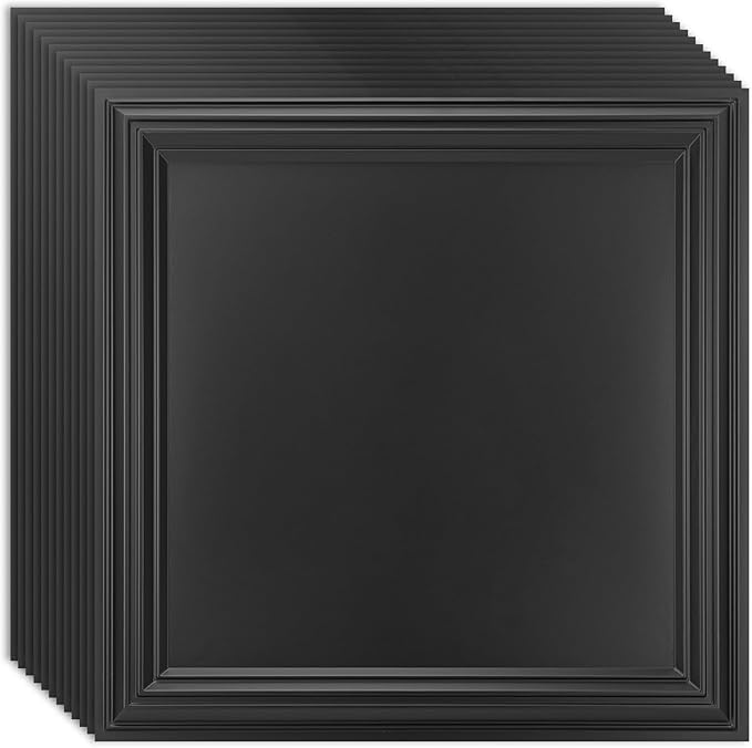 Art3d 12-Pack Drop Relief Ceiling Tiles