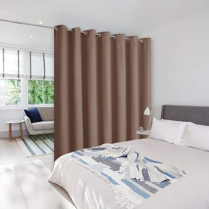 NICETOWN Wall Dividers for Rooms, Large Room Divider Curtain Screen Partition