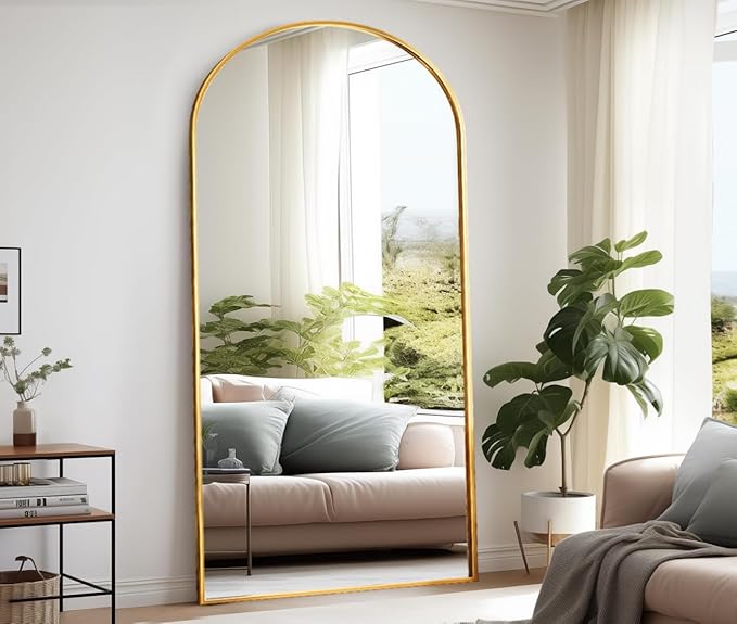 Rowjut Floor Full Length Mirror, Arched Mirrors Full Length 81"x41"