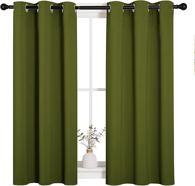 NICETOWN Christmas Bedroom Curtain Panels Blackout Draperies, Holiday Christmas