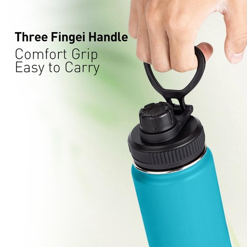 2Pcs Water Bottle Lid Replacement for Contigo wide mouth bottle, Lids replacement Compatible With Contigo 24 OZ 32 OZ 40 OZ, Leak-Proof Dust-Proof, Handle Easy to Carry, BPA Free