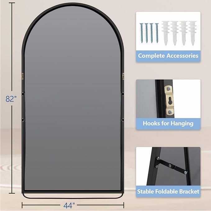 Large Standing Mirror Full Length, Hanging or Wall Mounted