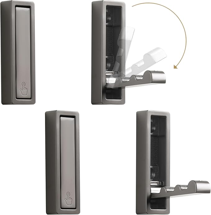Folding Wall Hook, Heavy Duty Zinc Alloy No Rust Fold Up Hooks