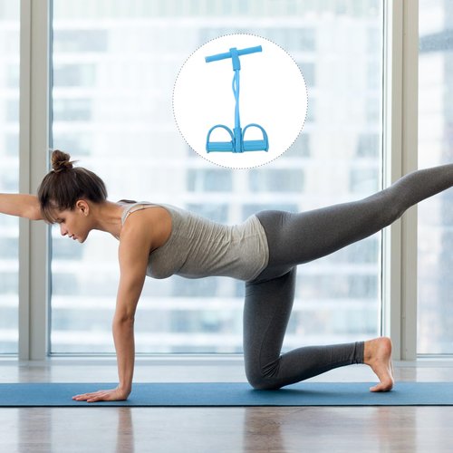 BCOATH Fitness Pulling Rope with TPR Handle 16.53X10.23X2.36In Sit-up Exercise Strap for Home Workout Yoga Stretching and Strength Training