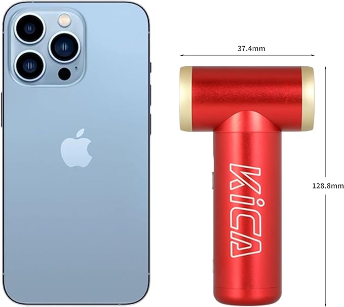 KiCA Jetfan 2S Electric Air Duster for Computer/Keyboard/House Cleaning/Camera Lens/Camping/BBQ/Car/Barbershop/Hair Drying,100000RPM,Upgraded Nozzle/BatteryLife,Air Can Substitute Tool-Red