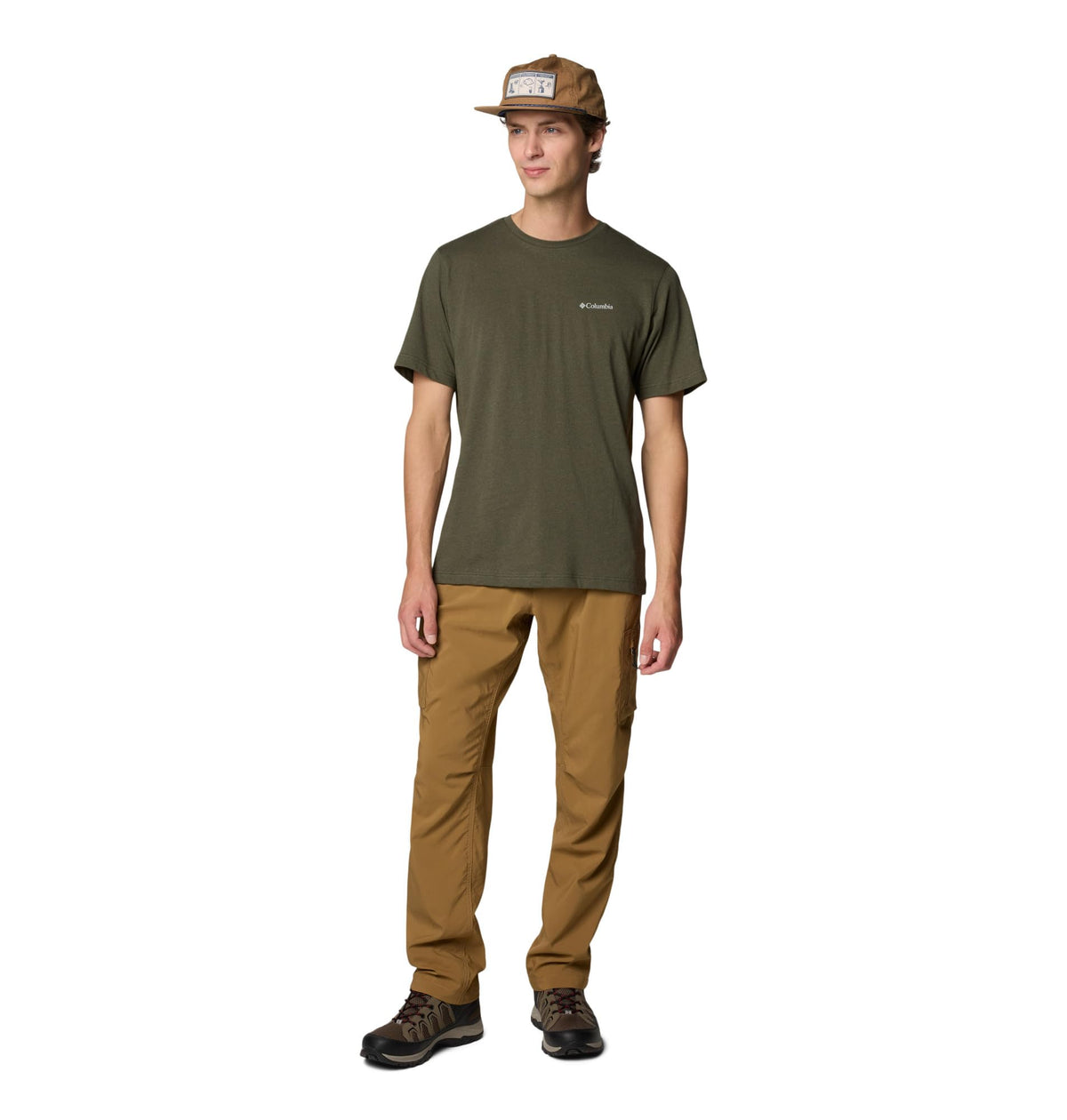 Columbia Mens Thistletown Hills Short Sleeve T-Shirt, Greenscape Heather, X-Small