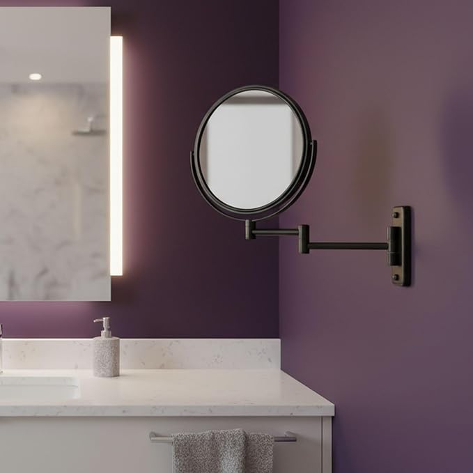 JERDON Wall-Mounted Magnifying Mirror