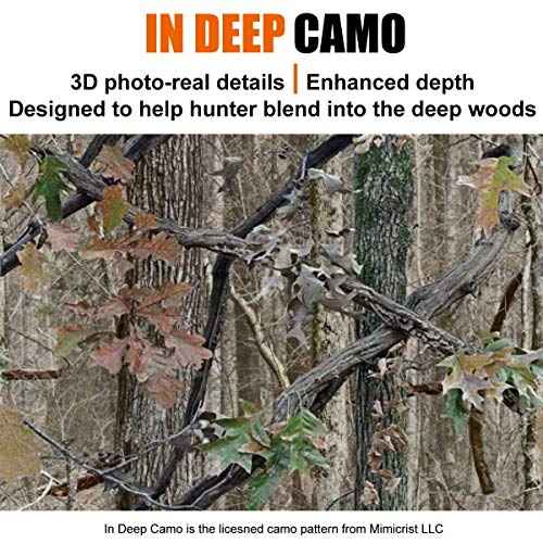 EDTREK Waterproof and Windproof Camo Beanie - Timber and Blaze Orange Camo Performance Hunting Hat