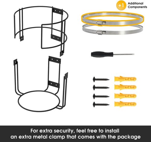 J JACKCUBE DESIGN Sturdy Metal Vertical Ball Storage Rack Standing Ball Holder Organizing Display Wall or Pole Mounted for 2 Ball Storage Rack - MK735B