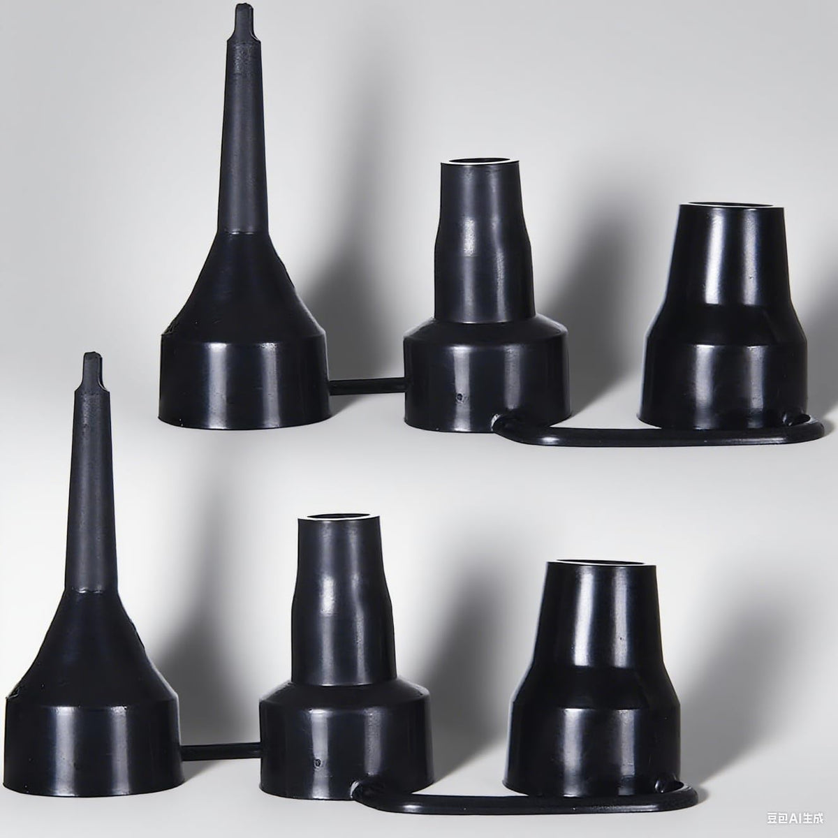 2Set of 3 Sizes Air Pump Replacement Nozzles,Air Pump Nozzles for Inflatables,Plastic Nozzle Head Air Pump Accessory Adapter for Inflatables for Partial Air Bed,Air Mattress