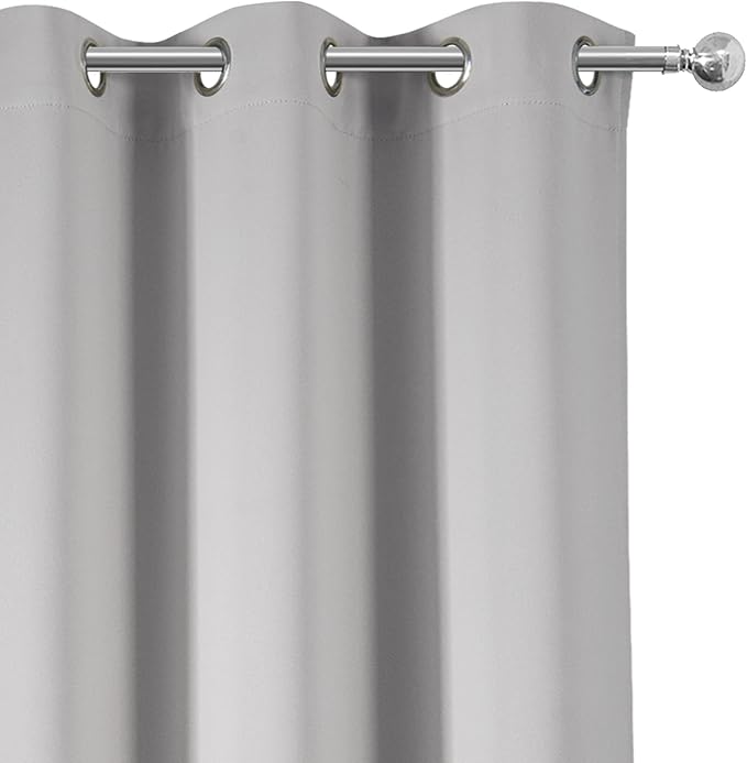 LEMOMO Blackout Curtains 42 x 84 inch/Light Grey Curtains Set of 2