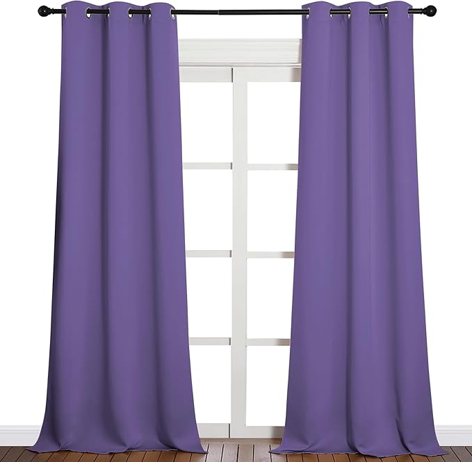 NICETOWN Patio Glass Door Blackout Curtains