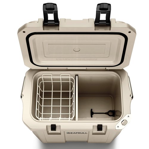 30 Quart Hard Cooler, Insulated Ice Chest Box Holds Ice for More Days, Portable Cooler with Handle, Cup Holders, Double Latches for Camping, Drink, Beverage, Beach, Picnic, Fishing, Boat, Barbecue