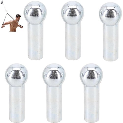 6 Pack Gym Cable Ball Stopper Gym Pulley Machine Stopper Cable Ball Terminals Wire Port Joint Parts Weight Machine Accessories Fitness Equipment Running Yoga Accessories for Home Gym Machine