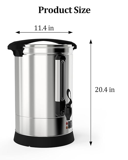 100 Cup Commercial Coffee Maker, [Quick Brewing] [Food Grade Stainless Steel] Large Capacity Coffee Urn Perfect for Church, Meeting rooms, Lounges, and Other Large Gatherings-14 L