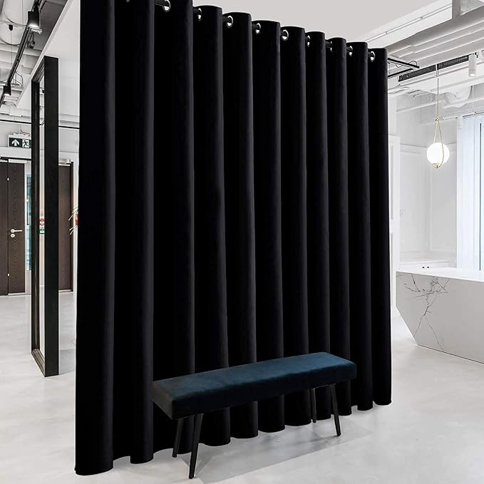 RYB HOME Blackout Room Divider Curtains Thermal Insulated Energy Efficiency