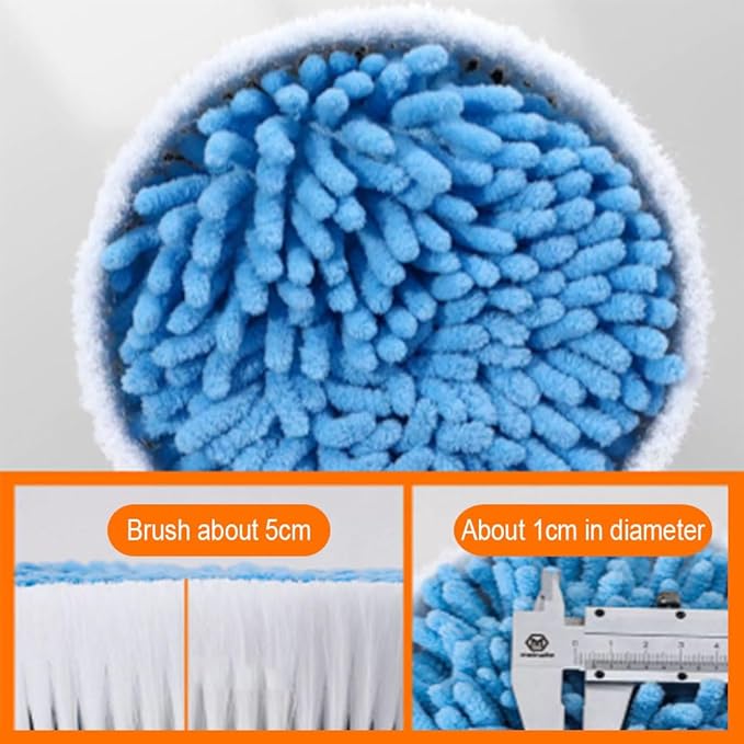 Water Fed Pole Kit Lightweight, Solar Panel Cleaning Brush Rotary Water Supply Pole Brush System, Solar Cleaning Tools Great for Cleaning House Siding, Cars, Trucks, Floors and More.