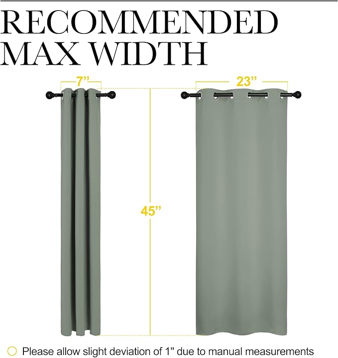 NICETOWN Bedroom Curtain Panels Blackout Draperies, Thermal Insulated Solid