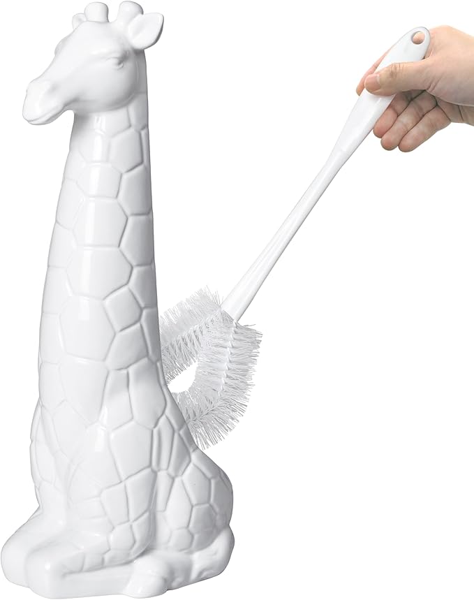 Giraffe Toilet Brush Holder and Brush Set