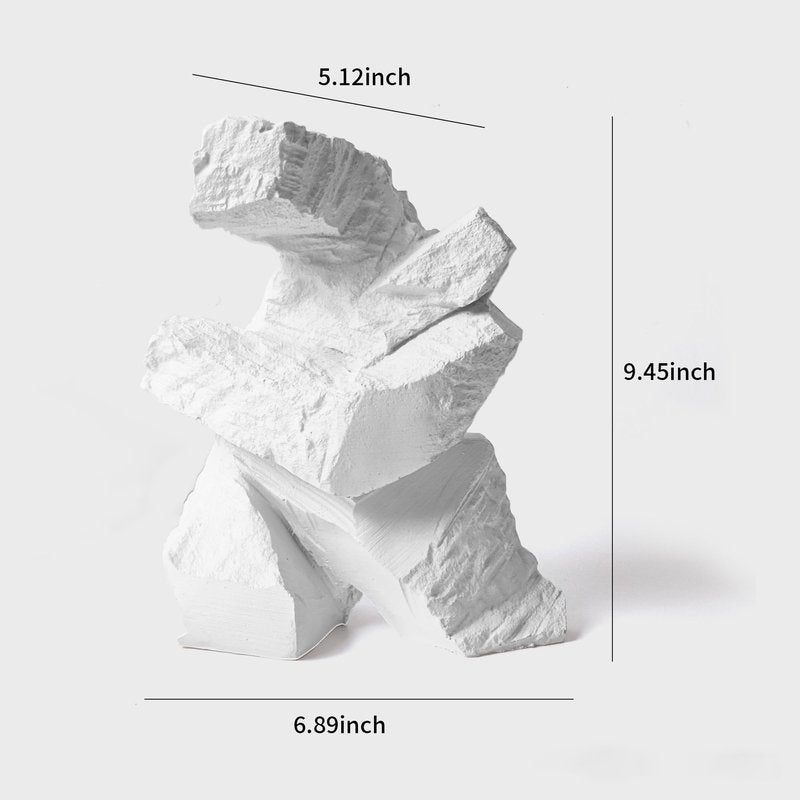 LOCZAR Statues for Home Decor, Tai Chi White Sculptures Home Decor Sumo Resin Figurine Abstract Art Unique for Living Room Office Shelf Side Table Entryway Decorations Eclectic Gamer Dancer Men Gifts