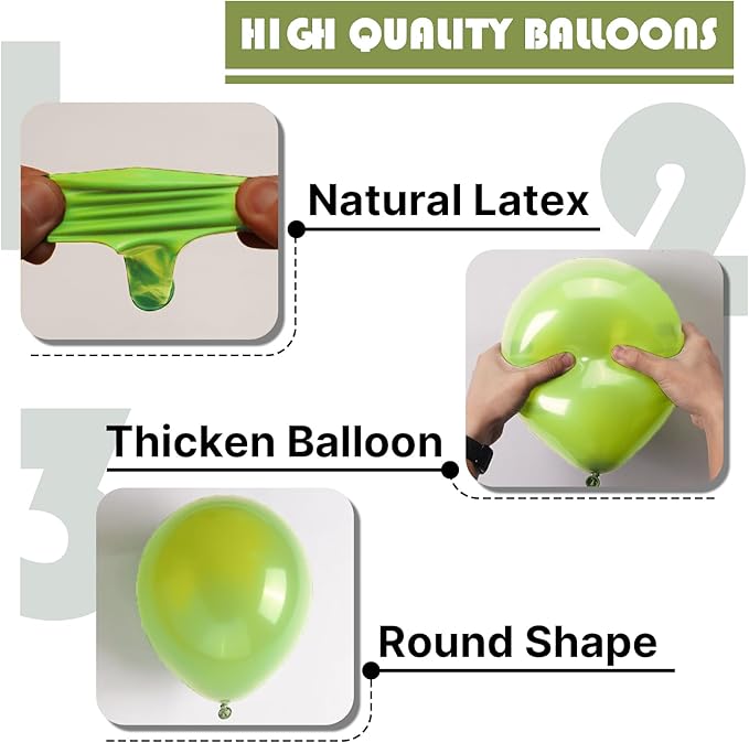 PartyWoo Lime Green Balloons 50 pcs 5 Inch Small Mini Neon Yellowish Light Green Latex Balloons for Graduation Halloween Safari Summer Weddings Baby Showers Birthday Party Decorations Green-Y6