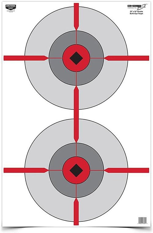 23" x 35" Birchwood Casey Eze-Scorer Bull's-Eye Paper Targets - 100 Pack for Indoor/Outdoor Shooting