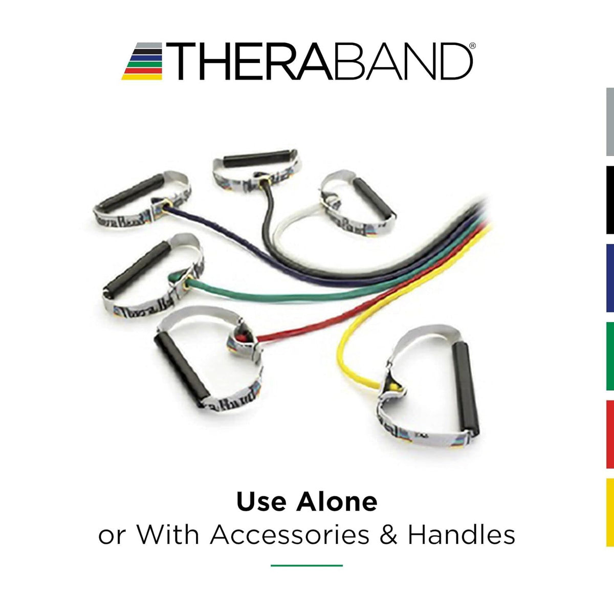 THERABAND Professional Resistance Tubes - Heavy Duty Latex Elastic for Therapy & Workouts, 50 Inch, Black