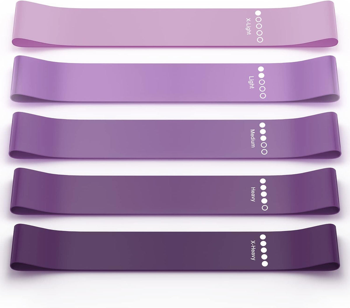 Skiennix Resistance Bands Set - 8-Piece Workout Bundle with 5 Latex & 3 Fabric Booty Bands