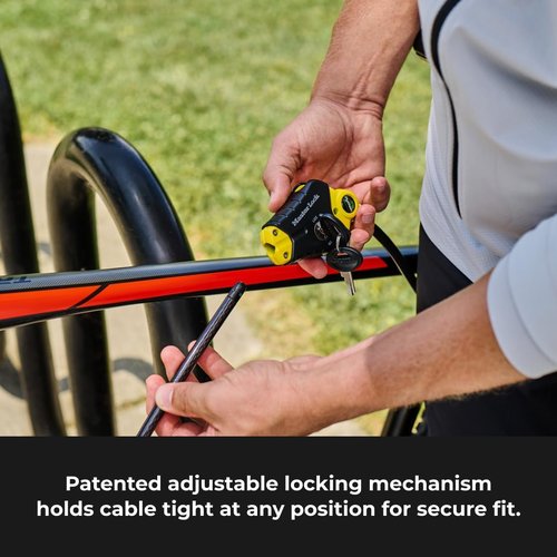 Master Lock Python Cable Lock - 6 Ft Black & Yellow Outdoor Security Lock for Bikes & Equipment