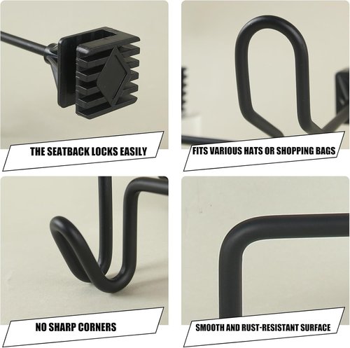 Hard Hat Holder - Heavy Duty Car Seat Hook Organizer for Trucks, SUVs & Cars | 1-Pack