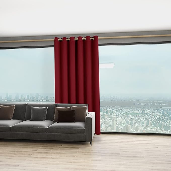 BONZER Wide Room Divider Blackout Curtain Total Privacy Wall Room Darkening