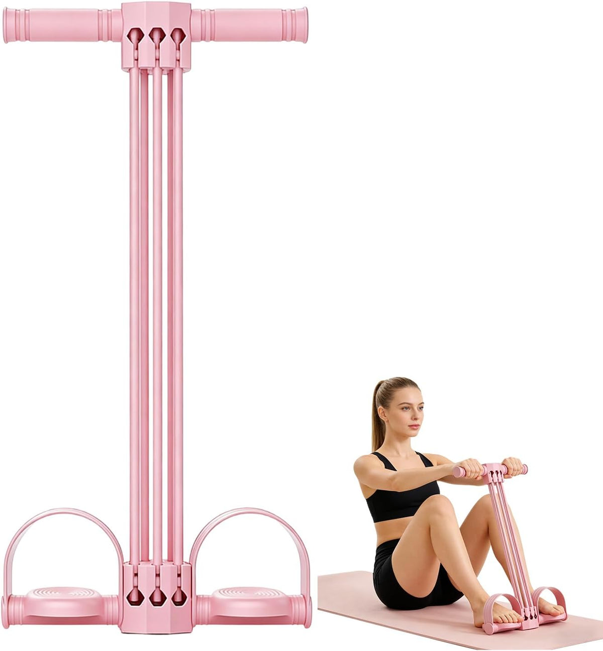 Pedal Resistance Bands by [Brand Name] - Upgrade 6-Tube Natural Rubber for Full-Body Workouts
