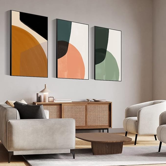 MPLONG Wall Art, Frame Canvas Wall Art Set, Striking Modern Minimalism
