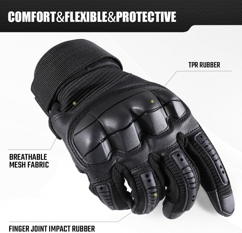 WTACTFUL Tactical Gloves for Men - Touch Screen Compatibility for Airsoft & Outdoor Activities