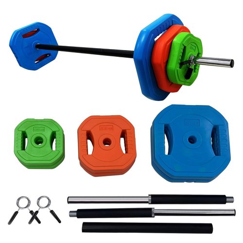 Hipicute Adjustable Barbell Weight Set, Cardio Pump Weights, Adjustable Free Weights for Home and Gym Workout, 20KG