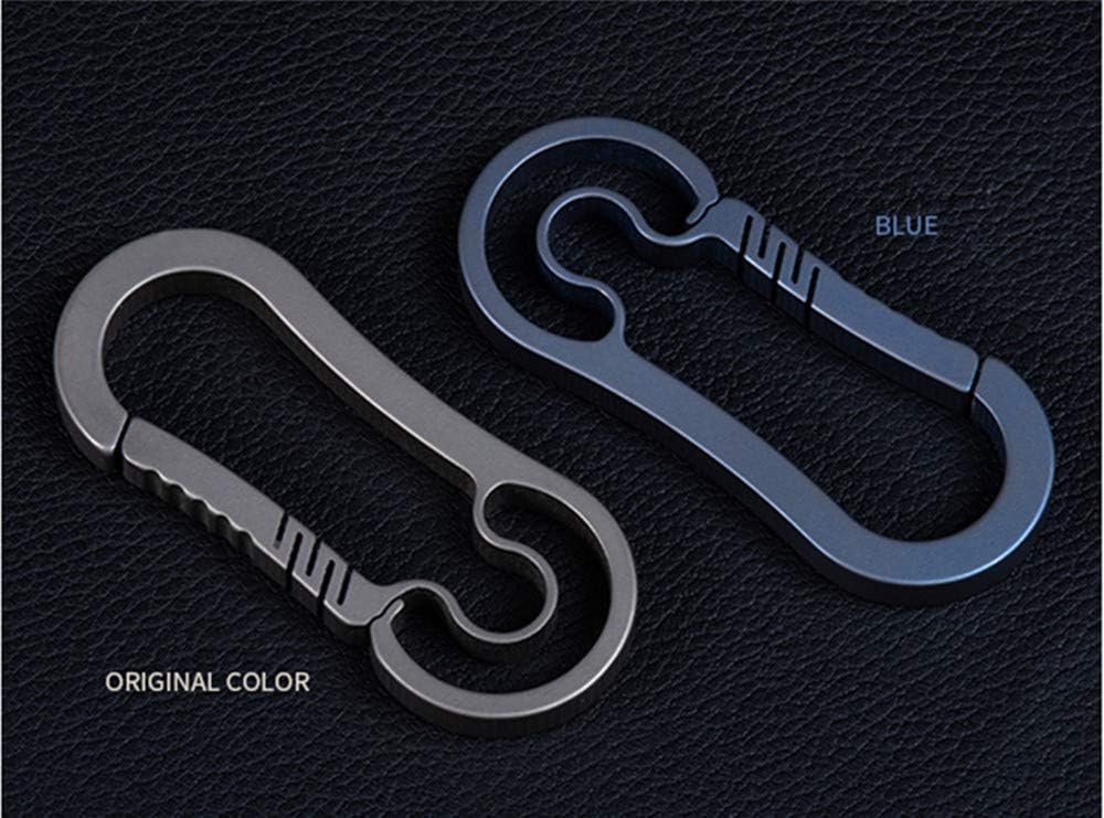 Ultralight Aviation Titanium Anti-Lost Keychain Carabiner Creative CNC Design Keychain 26mm Titanium Key Ring