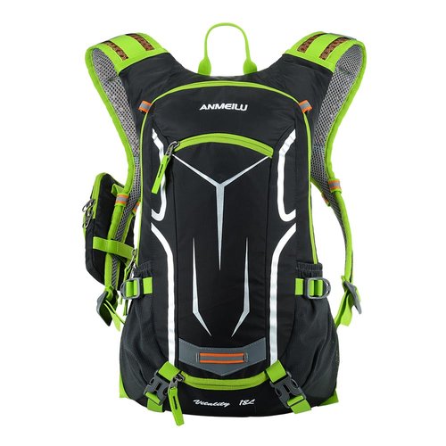 Outdoor Cycling Backpack, Bicycle Backpack, Water Bag Backpack, Mountain Hiking Backpack (Green, Single Backpack)