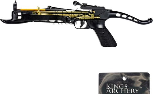80 LBS Self-Cocking Crossbow Pistol with Adjustable Sights & Safety Feature