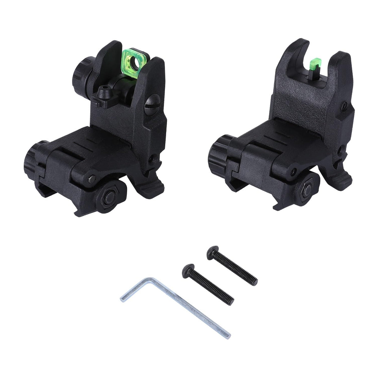 Fiber Optic Sights,Co-Witness Height Red Dot Sight,Front and Rear