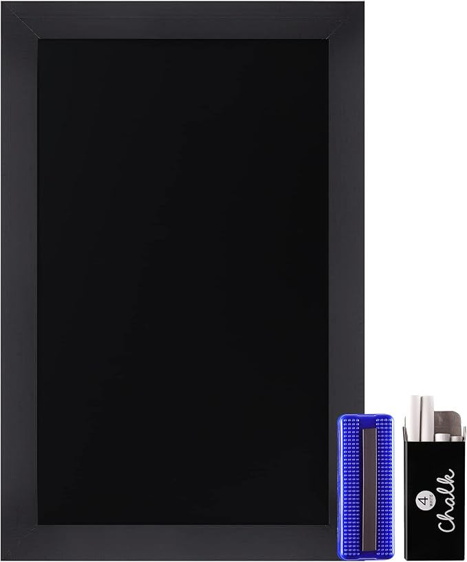HBCY Creations Rustic Black Magnetic Wall Chalkboard, Small Size 11" x 17"