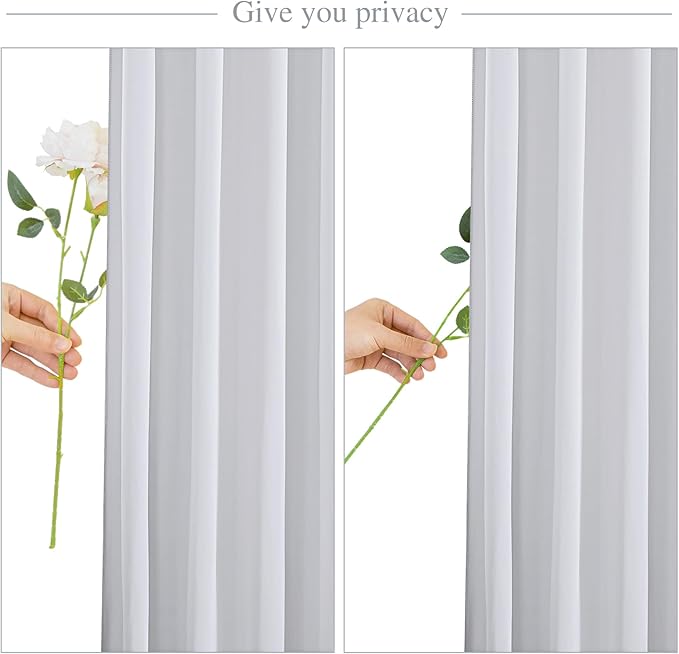 6 Panels Silver Grey Backdrop Curtain for Parties Wedding Wrinkle Free Silver Grey Photo Curtains Backdrop Drapes Fabric Decoration for Birthday Party Baby Shower 30ft(W) x 10ft(H)