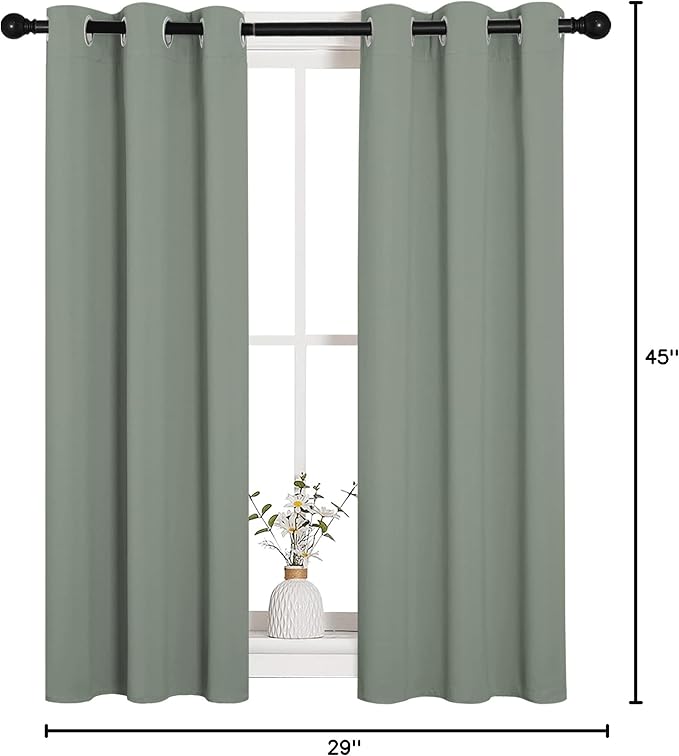 NICETOWN Bedroom Curtain Panels Blackout Draperies, Thermal Insulated Solid