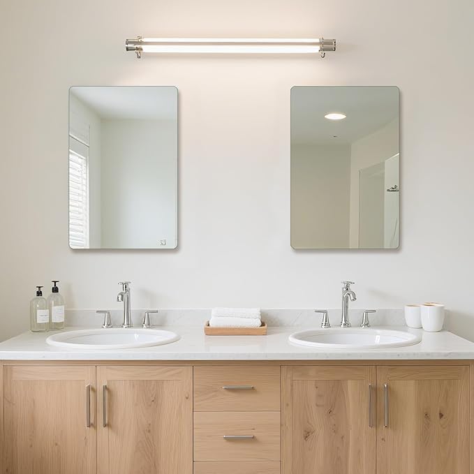 Frameless Mirror, Rectangle Bathroom Mirror