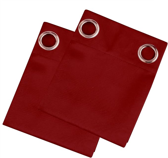 LEMOMO Blackout Curtains 52 x 120 Inch Long Red Curtains Set of 2 Panels Room
