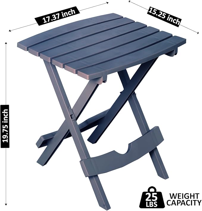 Adams Quik-Fold® Side Table - Bluestone